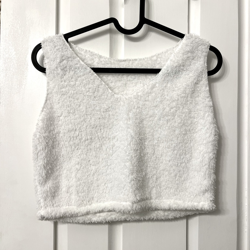 White Soft Crop Top